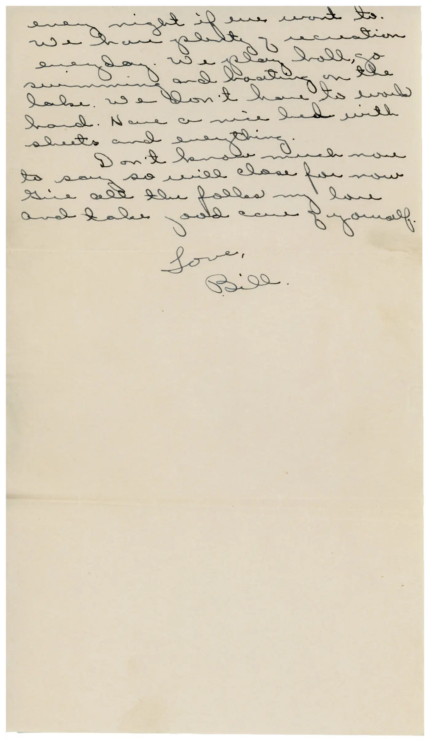 Second page of the handwritten letter from Austria, 15 May 1945