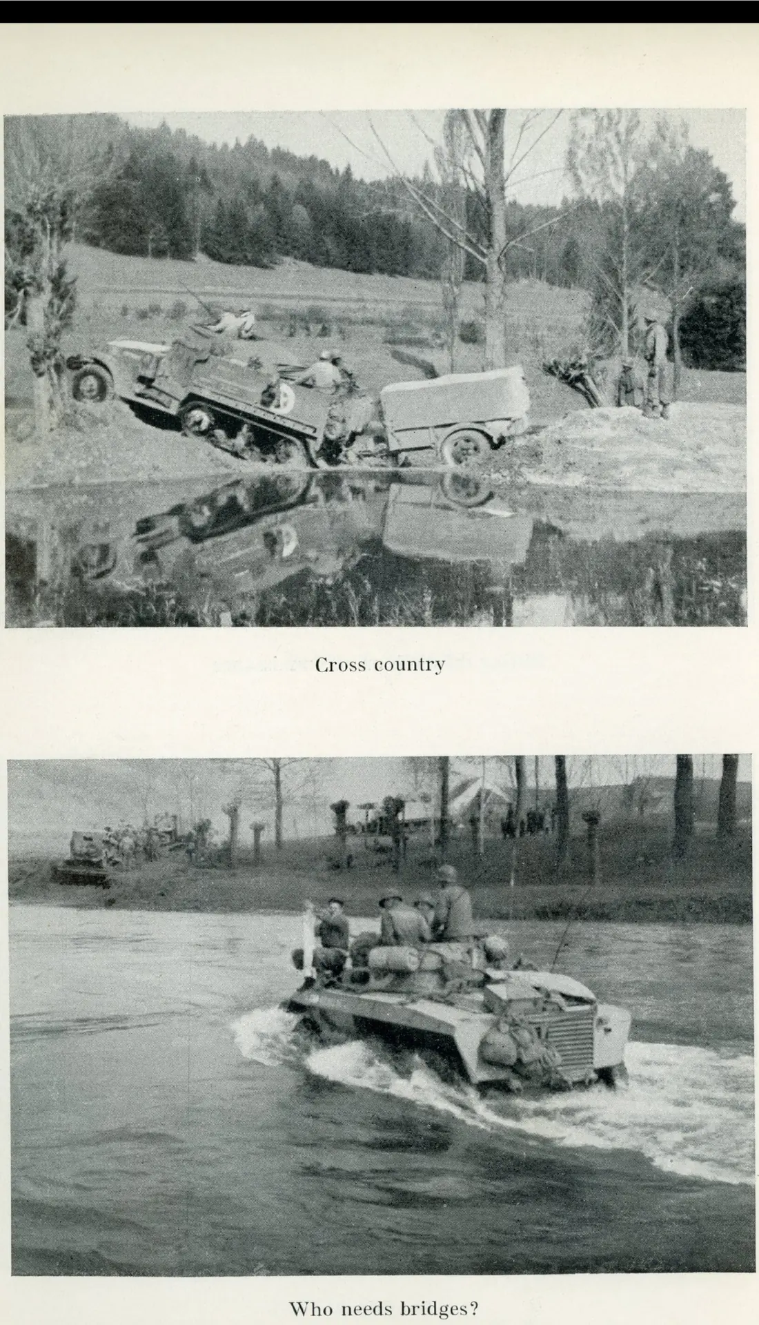 An armored car driving cross-country over open ground